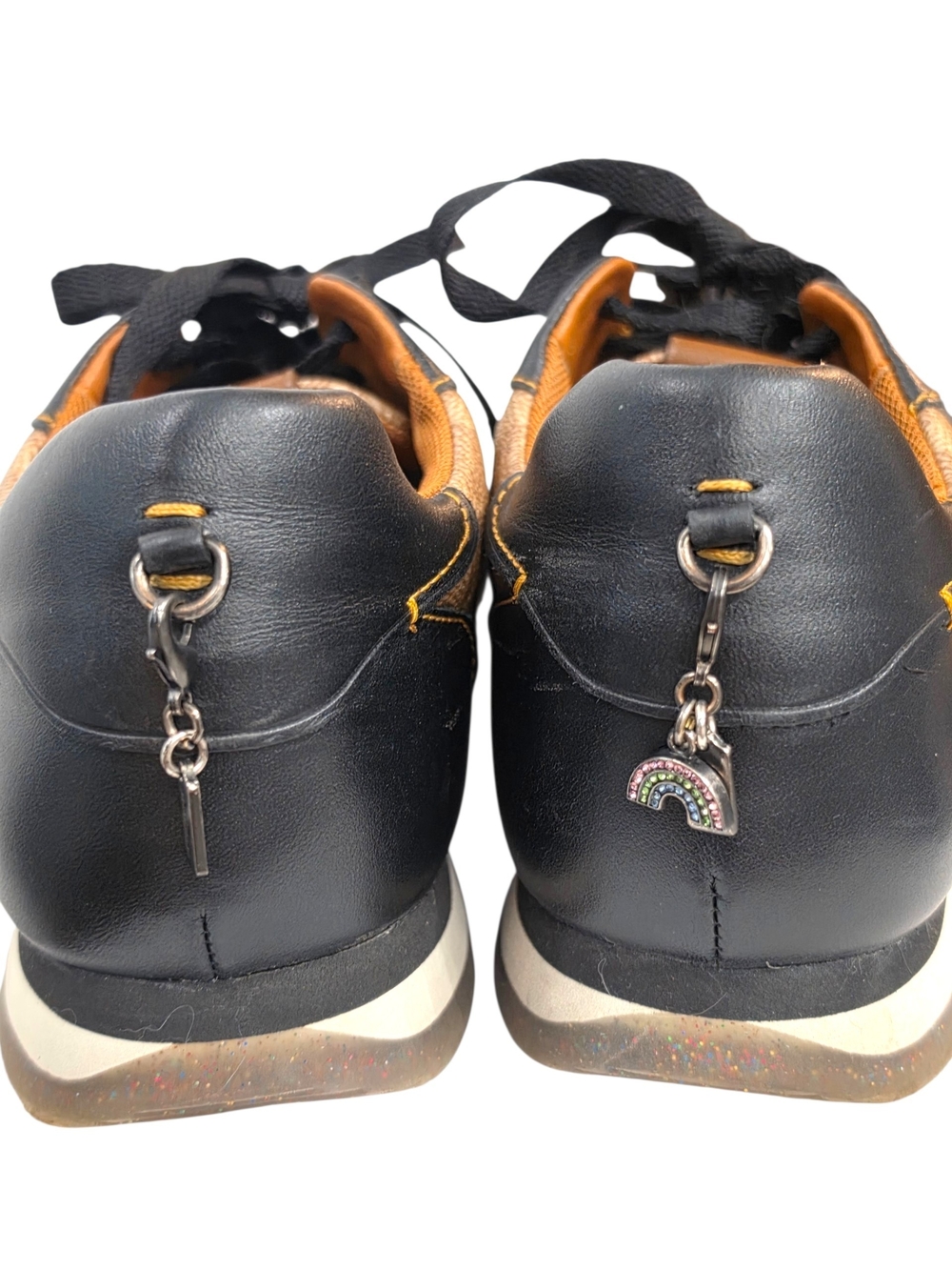 Coach Signature Leather Sneakers C118 Beaded Applique Shooting Star - Picture 4 of 14
